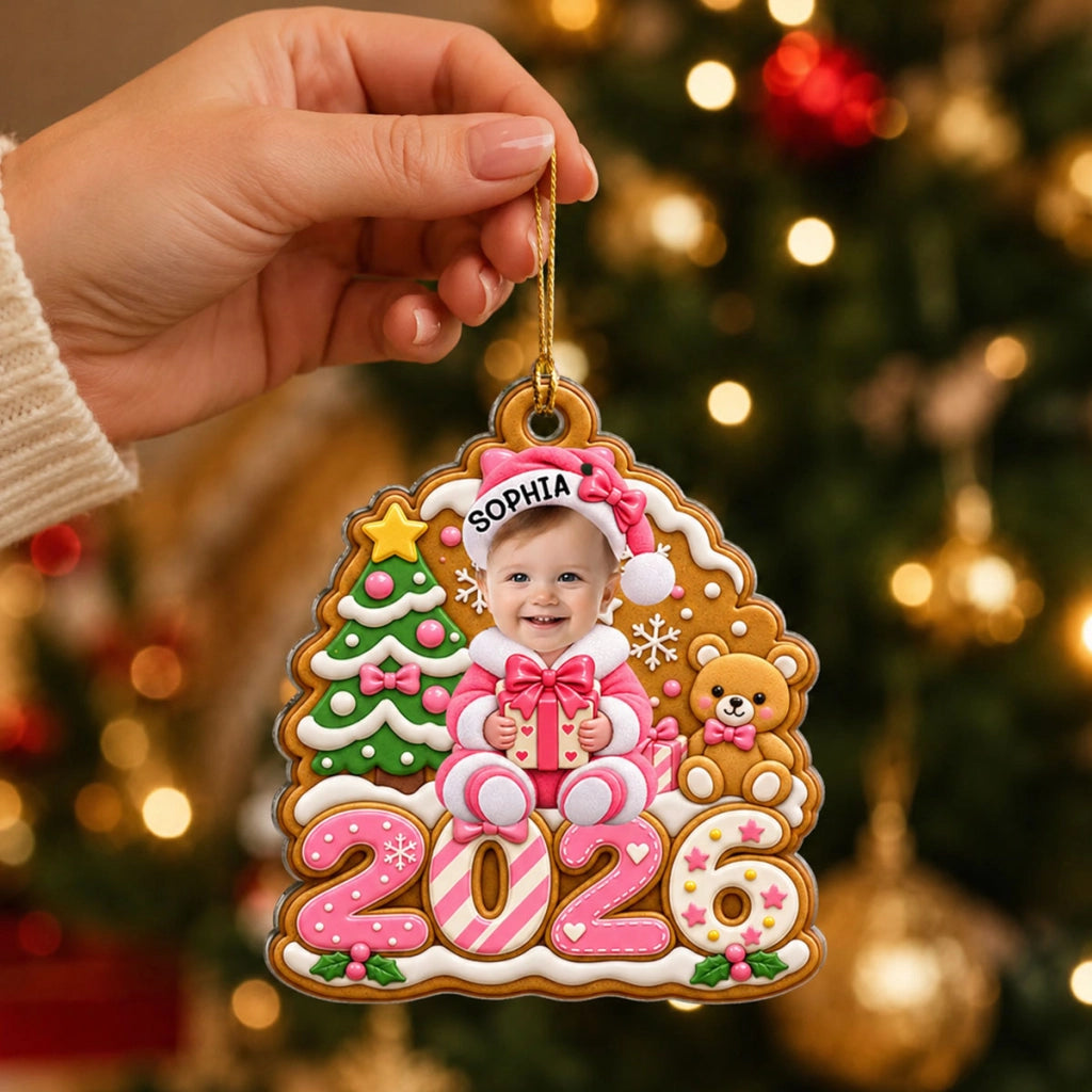 Gingerbread Baby - Personalized Acrylic Ornament
