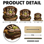 We Caught the Best Baseball Dad - Personalized 2-Layered Wooden Plaque - Gift for Dad, Husband