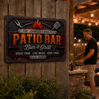 Bar And Grill - Personalized Metal Sign