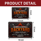 Bar And Grill - Personalized Metal Sign