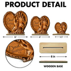 Dad Holds Kids Hands - Personalized 2-Layered Wooden Plaque - Heartfelt Gift For Dad, Husband