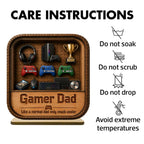 Gamer Dad Gaming Shelf Display With Kids Name 2D Flat - Personalized Wooden Plaque